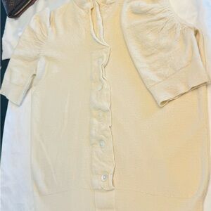 Authentic- Dolce & Gabbana Cream Button-Up Top